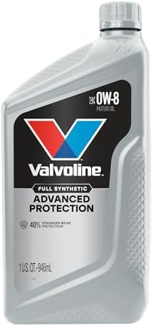 Valvoline Advanced Protection 0W-8 Full Synthetic Motor Oil 1 Quart