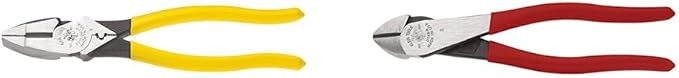 Klein Tools Lineman's Crimping Pliers (9-Inch) and Diagonal Cutting Multi-Purpose Pliers (8-Inch)