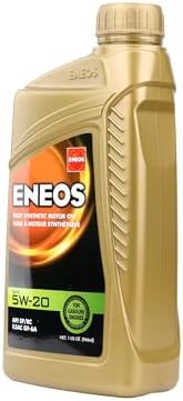 ENEOS 5W-20 Fully Synthetic Motor Oil, 1 Qt