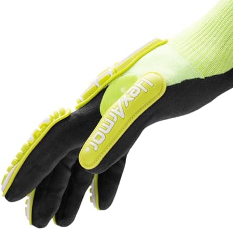 HexArmor Helix Impact Resistant & A1-A9 Cut-Resistant Work Gloves – High-Dexterity Nitrile Grip Industrial Safety Gloves