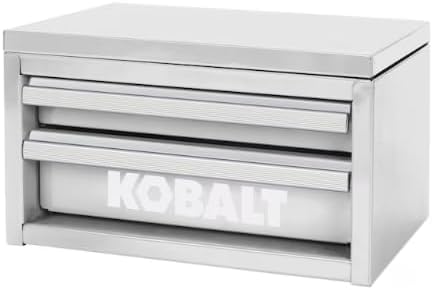 Mini 2-Drawer Steel Tool Box White