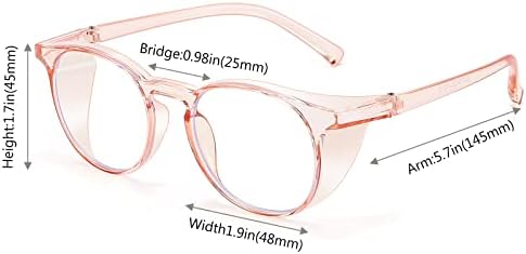 2 Pairs Anti Fog Safety Goggles Protective Glasses Blue Light Blocking Eyeglasses for Men Women