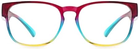 Alsenor Safety Glasses Anti Fog Goggles Fit Over Prescription Eyewear Blue Light Blocking Oversized Eyeglasses For Men Women (Oversized-Rainbow)