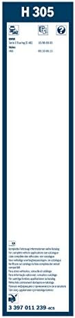 BOSCH H305 Rear Wiper Blade; 12" - Single (Pack of 2)