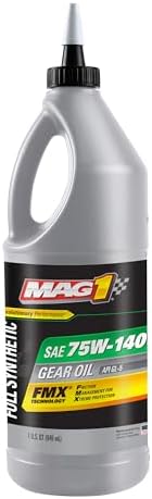 MAG 1 00870 Full Synthetic SAE 75W-140 GL-5 Gear Oil - 1 Quart