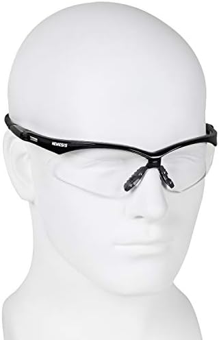 KLEENGUARD (Formerly Jackson Safety V30 Nemesis Safety Glasses/Sunglasses, 25676 Black Frame, Clear Lens (6 Pair)