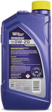 Royal Purple (06020-6PK API-Licensed Heavy Duty SAE 0W-20 High Performance Synthetic Motor Oil - 1 Quart, (Case of 6)