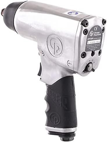 Chicago Pneumatic CP734H - 1/2 Inch Air Impact Wrench, Pistol Handle, Max Torque Reverse Output 425 ft. lbf / 576 Nm, 9,500 RPM, Pin Clutch, Industrial Tool, Automotive