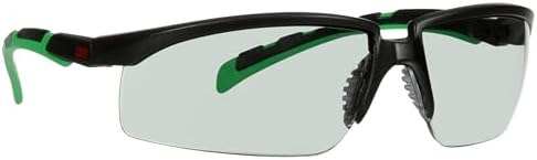 3M Safety Glasses, Solus 2000, IR Shade 1.7 Gray Lens, Black/Green Temples