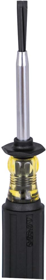Klein Tools 6013K Slotted Screw-Holding Screwdriver, 3/16-Inch Split-Blade Flat Head Driver, Positive Gripping Action, Cushion-Grip Handle