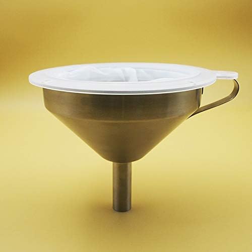 304 Stainless Steel Kitchen Funnel set of 3 with Filter Strainer and Mesh Wide Mouth Wine Funnel Filter Transferring Liquid,Dry Powder Ingredients (funnel 5''+filter 300mesh)