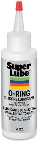 Super Lube O-Ring Silicone Lubricant - Waterproof Silicone & Rubber Seal Grease - Heat Stable Lubricant & Oxidation Protection - Food Grade H1 Grease - Clear - Bottle - 4 oz (56204)