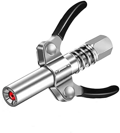 Grease Gun Coupler Grease Gun Fittings Grease Gun Tip Quick Lock and Release Lube Dual Handle Heavy Duty Grease Nozzle Coupler, Compatible With all Grease Guns 1/8" Npt ends Accessories 12000 PSI