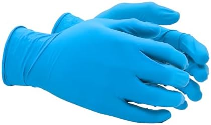 SHOWA 7500PF Nitrile Disposable Gloves, 4 Mil, Large (1 Box/100 Gloves)