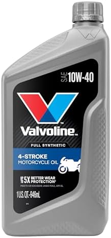 Valvoline 4-Stroke Motorcycle Full Synthetic 10W-40 Motor Oil 1 Quart
