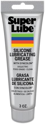 Super Lube 92003 Silicone Lubricating Grease with PTFE, 3 oz Tube, Translucent White