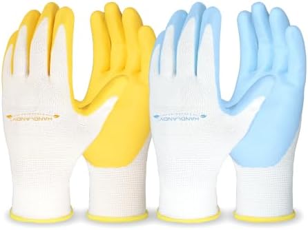 HANDLANDY 2/3/6 Pairs Womens Gardening Gloves, Garden Gloves for Women