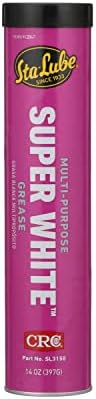 Sta-Lube Super White Multi-Purpose Lithium Grease SL3150-14 Wt Oz. Cartridge, Durable, Multi-Purpose Grease