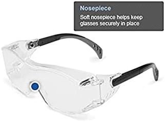 Gateway Safety 6983 Cover2 Safety Glasses Protective Eye Wear - Over-The-Glass (OTG), Gray Lens, Black Temple, 3 Pair