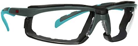 3M Safety Glasses, Solus 2000, Clear Lens, Gray/Teal Frame, Foam Gasket