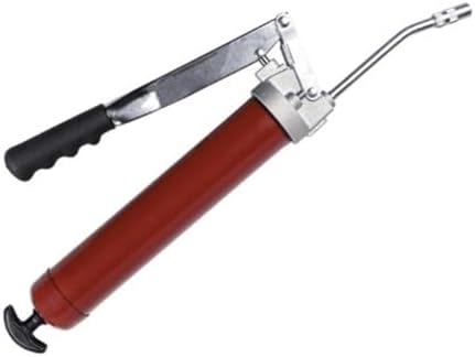 Alemite 500-E Lever Action Grease Gun, Professional Series, 18" Flexible Hose, 16 oz or 24 oz Capacity, up to 10,000 psi Pressure, Rugged Aluminum Head, Vinyl Grip, 3 Way Loading, Bleeder Valve
