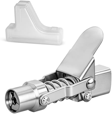 GOOACC Grease Gun Coupler, 12000 PSI High Pressure Quick Lock Grease Gun Tips 3-Jaws Compatible with 1/8" NPT SAE & Metric Zerk Grease Gun Fittings Single Handle Grease Coupler for Easy Lubrication