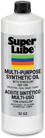 Super Lube 51030 Synthetic Oil with PTFE, High Viscosity, 1 quart Bottle, Translucent White