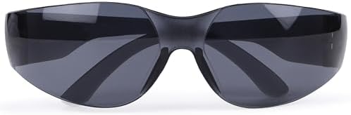 BISON LIFE Black Safety Glasses for Men & Women, Bulk, ANSI Z87.1, 12 Pack