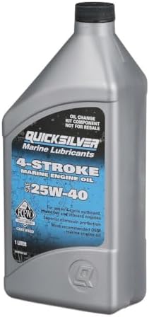 Quicksilver 4-Stroke Oil Change Kit – for Mercury Outboard Engines – 15, 20, 25, 30, 40, 50, 60, 75, 90, 115, 150, 175, 200, 225, 250, 300, 350, 400 HP