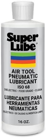 Super Lube Air Tool Pneumatic Lubricant - Long-Lasting Lubrication for Tool Repair - Moisture Resistant - NSF Food Grade - Eliminates Rust & Corrosion - Translucent - Bottle - 1 pt (12016)