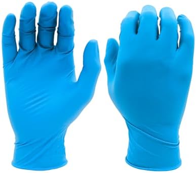 SHOWA 7500PF Nitrile Disposable Gloves, 4 Mil, Medium (1 Box/100 Gloves)