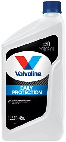 Valvoline Daily Protection SAE 50 Conventional Motor Oil 1 QT, Case of 6