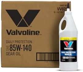 Valvoline High Performance SAE 85W-140 Gear Oil 1 QT, Case of 12