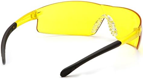 Pyramex Provoq Safety Eyewear Blue Mirror Lens Black Temples
