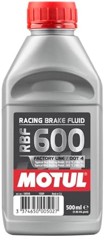 Motul RBF 600 Brake Fluid DOT 4 – Racing & High Performance 100% Synthetic Brake Fluid for Cars & Motorcycles, Track Day, Street & Performance Applications 500ml (3 Pack)
