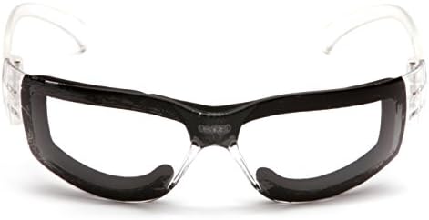 Pyramex Intruder Safety Eyewear Clear Frame Full Foam Padding Clear Anti-Fog Lens