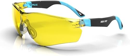 DEX FIT Safety Glasses SG210 Series - Anti-Fog & Scratch Resistant Z87.1 Certified, Adjustable Temples