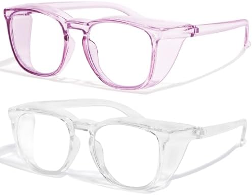 Safety Glasses Anti Fog Clear Blue Light Blocking Eye Protection Nurse Goggles for Women Men