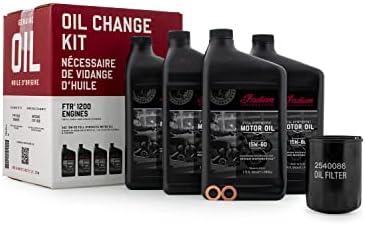 Indian Motorcycle Oil Change Kit for All 60 & 69 Cu In Liquid-Cooled Scout Engines, 4 Quarts 15W-60 Full Synthetic Oil, 1 Oil Filter, 2 Washers, Clutch Performance, Engine Protection - 2880191