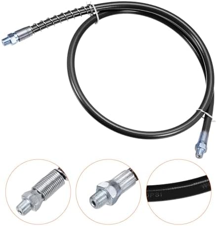 HARFINGTON Grease Gun Hose, 39.3" (100CM), 1/8NPT, Black, 10000PSI, 1 Pack