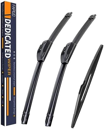 Replacement for Nissan Quest 2004-2009 Silent Wipers -FAPIUO Front and Rear Windshield Wipers 26"/18"+14" Full Blade Set (3 Pack)