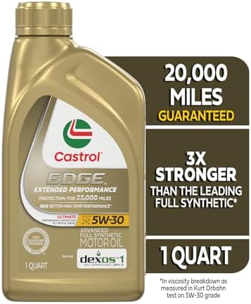 Castrol EDGE Extended Performance 5W-30 Adv Full Syn Motor Oil, 1Qt, 6 Pack