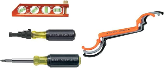 Klein Tools 80073 Reaming Driver Kit with Conduit Reamer, Conduit-Fitting and Reaming Screwdriver & 50900R Conduit Lockout Wrench Set, Tighten and Loosen Locknuts in Tight Spaces