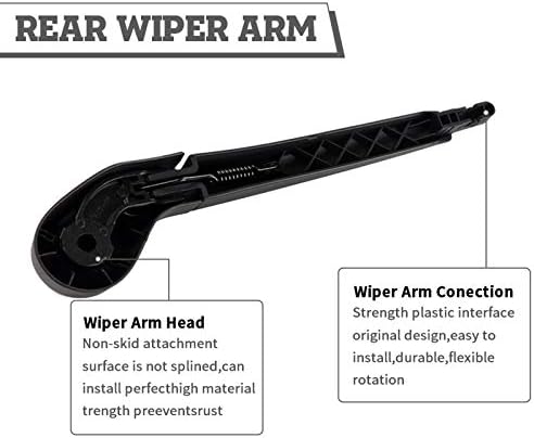Rear Windshield Wiper Arm & Blade for Ford Focus SE ST RS 2012-2018