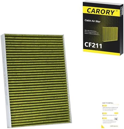 CARORY Cabin Air Filter w/Activated Carbon for Audi Q5 (2018-2025), A4 (2017-2023), RS5 (2018-2025), A5 (2018-2023), A6 (2023), Q7 (2017-2025), S4 (2018-2025), Porsche Cayenne, OE# 4M0-819-439, CF211