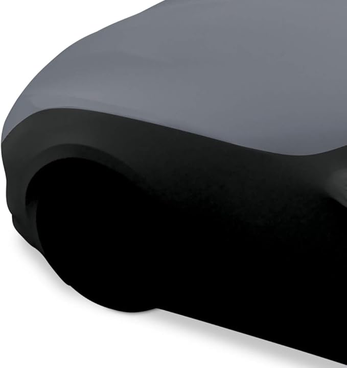 SR1 Performance USA Ultraguard Stretch Satin Indoor Car Cover for C7 Corvette (2014-2019) – Sport Series Custom Fit, Soft Dust Protection, Scratch-Free, Breathable Garage Cover (Gray/Black)