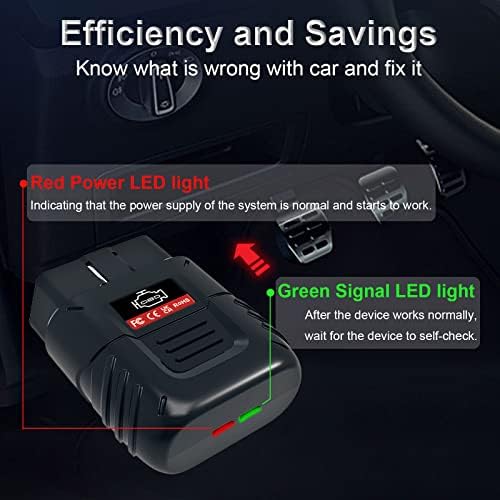 OBD2 Scanner Bluetooth SinoTrack Auto Diagnostic Scan Tool Car Fault Check Engine Light Wireless Car Code Reader for iOS & Android Compatible for All OBDII Protocol Vehicle Bluetooth 4.2