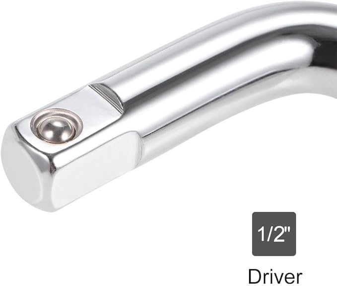 uxcell 2 Pcs 1/2" Drive Socket Breaker L Shape Extension Bar Wrench, CR-V