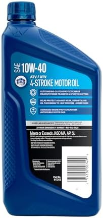 Valvoline 4-Stroke ATV UTV 10W-40 Motor Oil 1 Quart