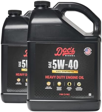 Doc's Diesel 5W-40 Full Synthetic Heavy Duty Oil, CK-4 Cold Start, 2 Gal